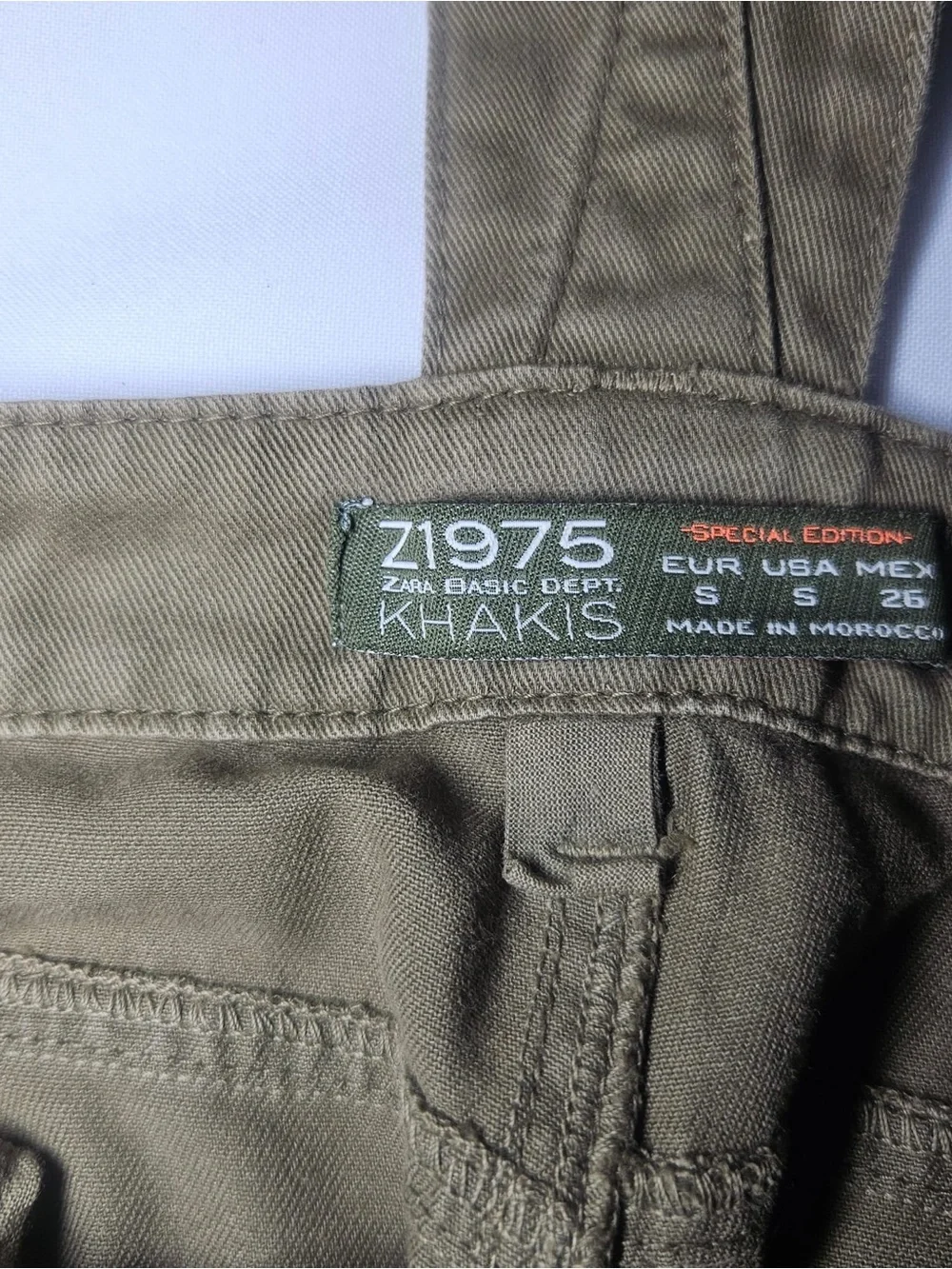 ZARA Z1975 Khaki Corduroy Overalls Women’s Size S 26 – Special Edition